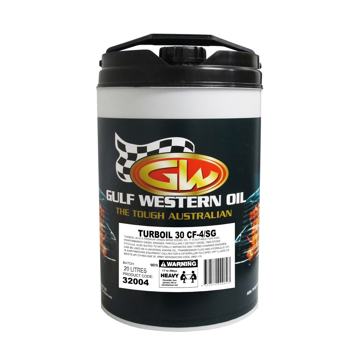 Gulf Western Turboil 30W-Mono Engine Oil SAE 30 20L 32004