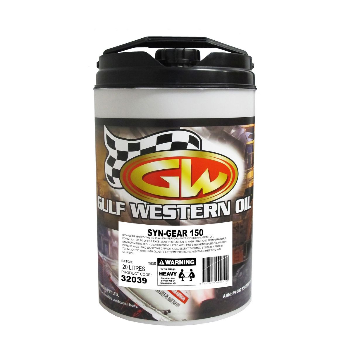 Gulf Western Syn Industrial 150 Gear Oil 20L 32039
