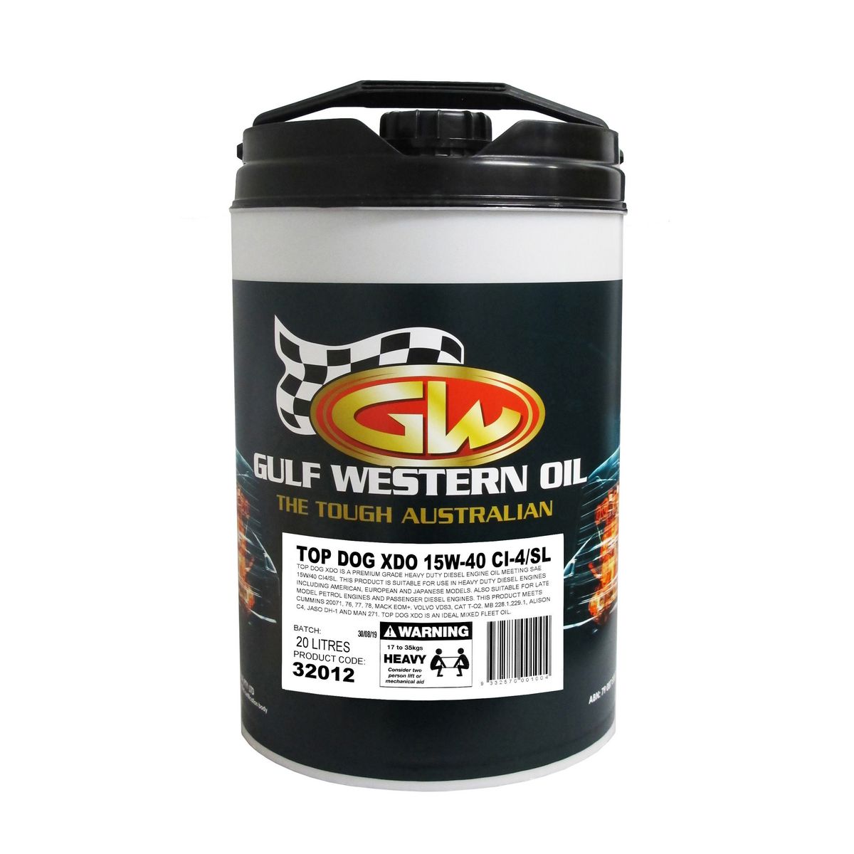 Gulf Western Top Dog Xdo Engine Oil 15W-40 20L 32012