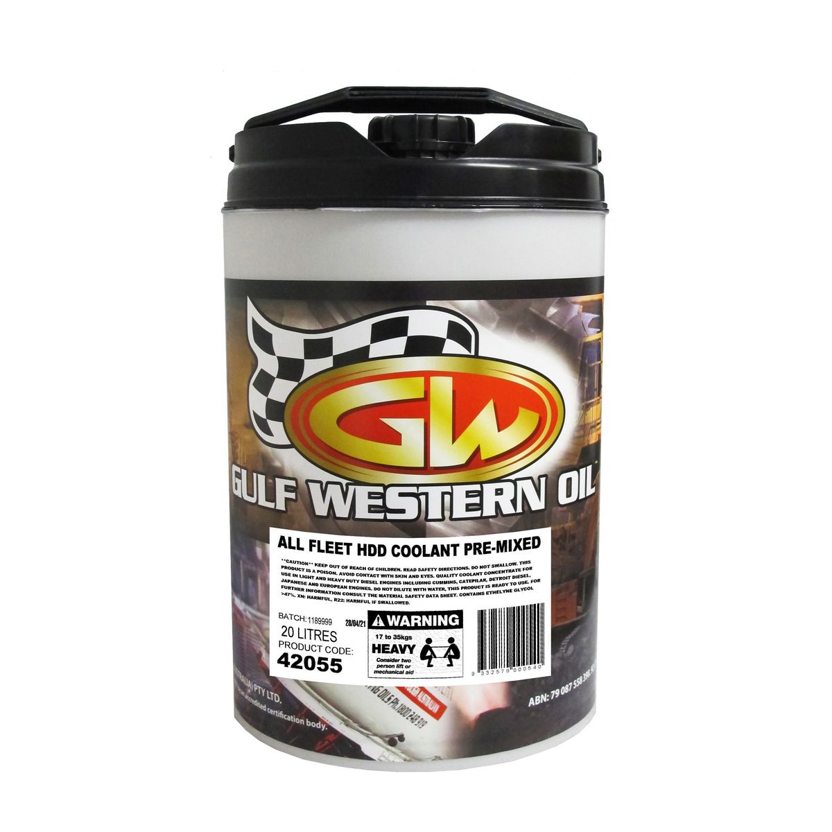 Gulf Western All Fleet Heavy Duty 50% Premix Coolant 20L 42055