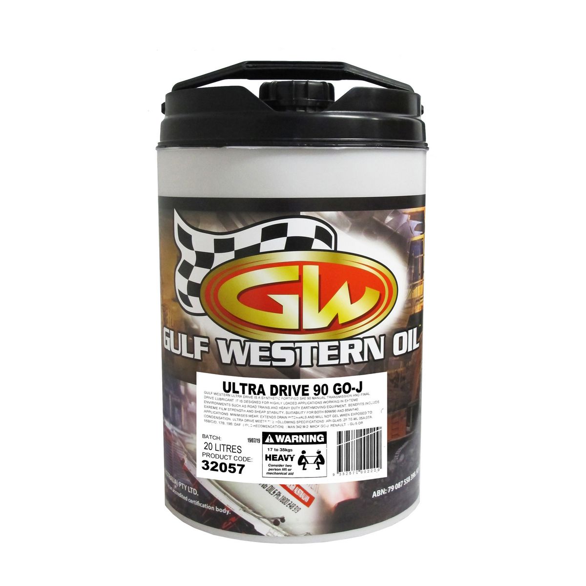 Gulf Western Ultra Drive SAE 90 Gear Oil 20L 32057