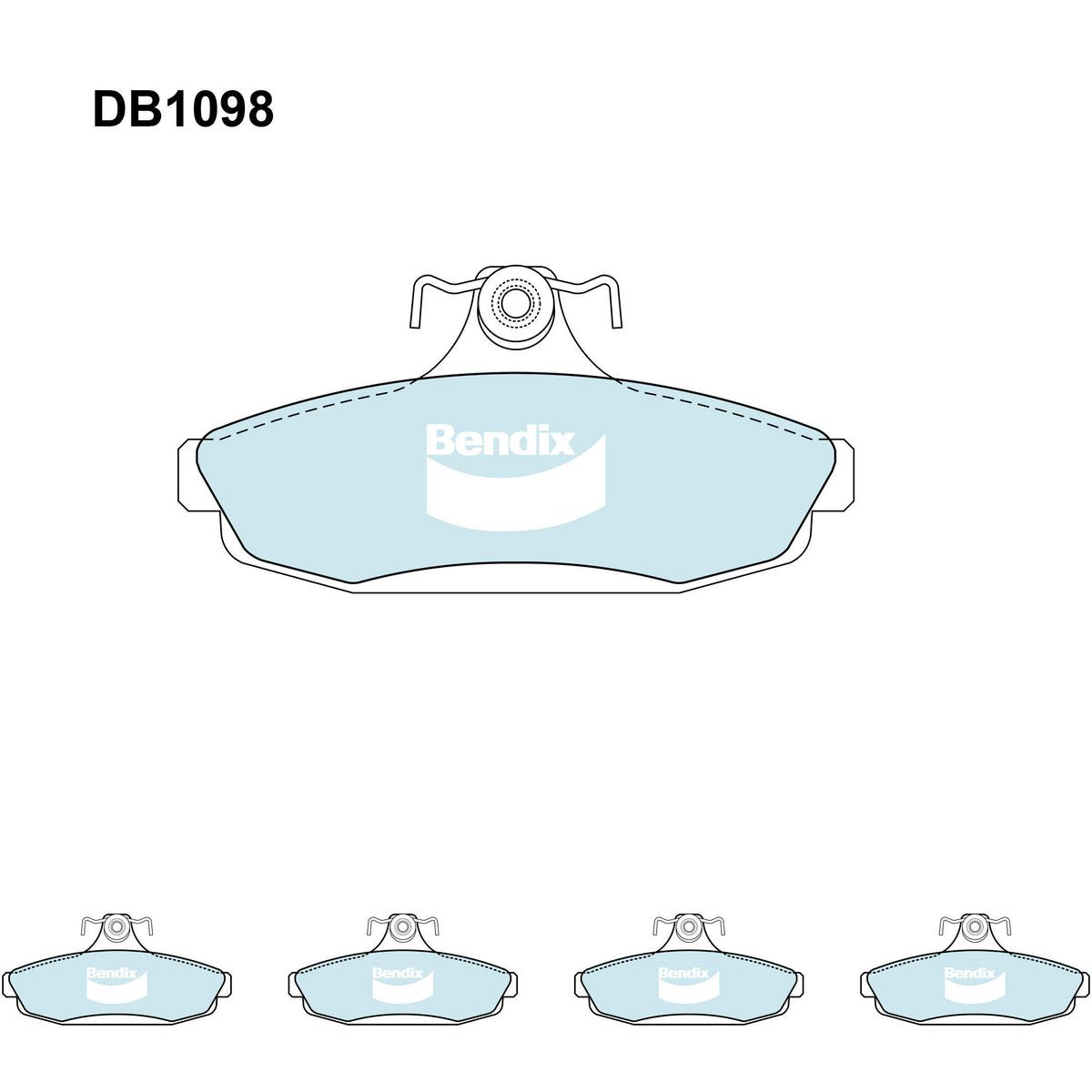 Bendix General CT Brake Pad Set Rear DB1098 GCT
