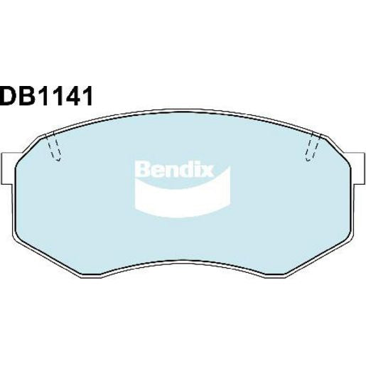 Bendix 4x4 Brake Pad Set Front DB1141 -4WD