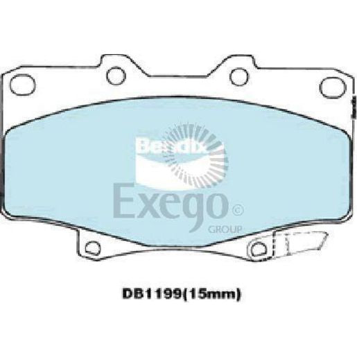 Bendix Heavy Duty Brake Pad Set Front DB1199 HD