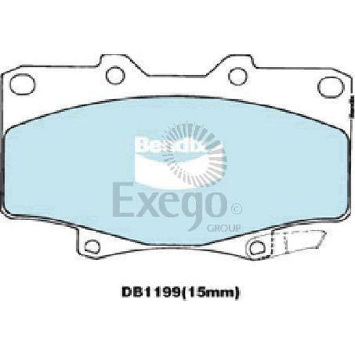 Bendix Heavy Duty Brake Pad Set Front DB1199 HD