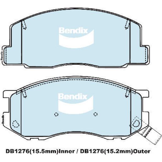 Bendix Pad Set-Disc Brake DB1276BM