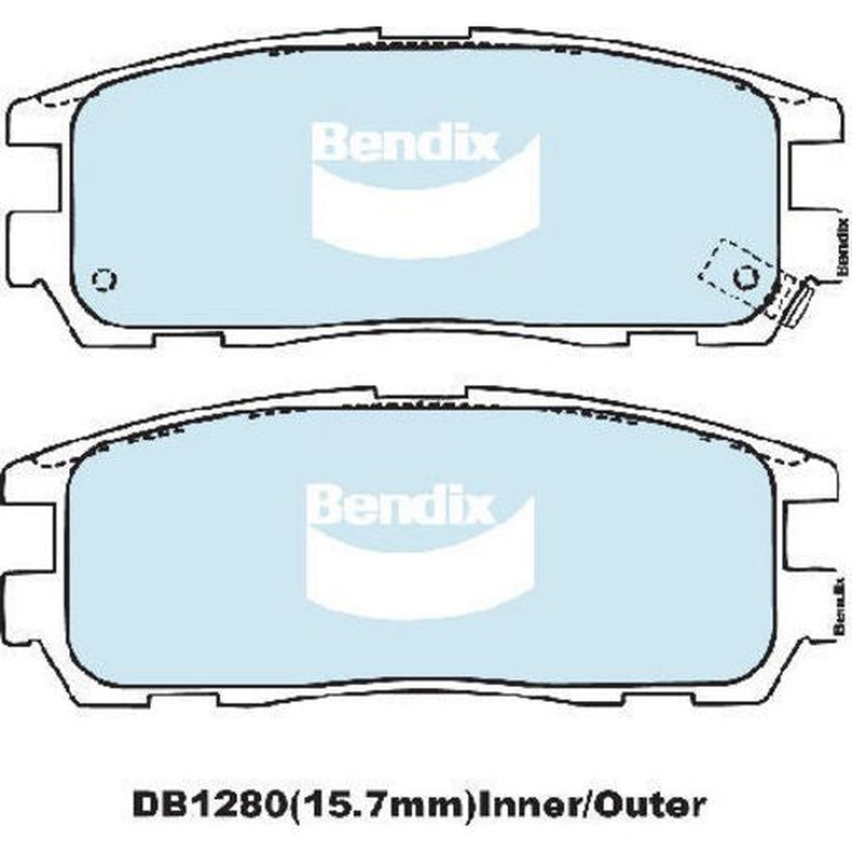 Bendix General CT Brake Pad Set Rear DB1280 GCT
