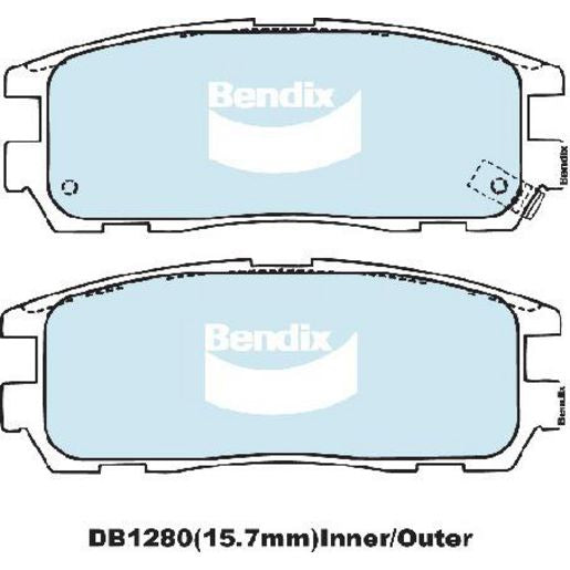 Bendix General CT Brake Pad Set Rear DB1280 GCT
