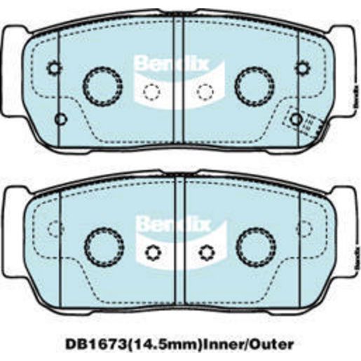 Bendix Heavy Duty Brake Pad Set Rear DB1673 HD