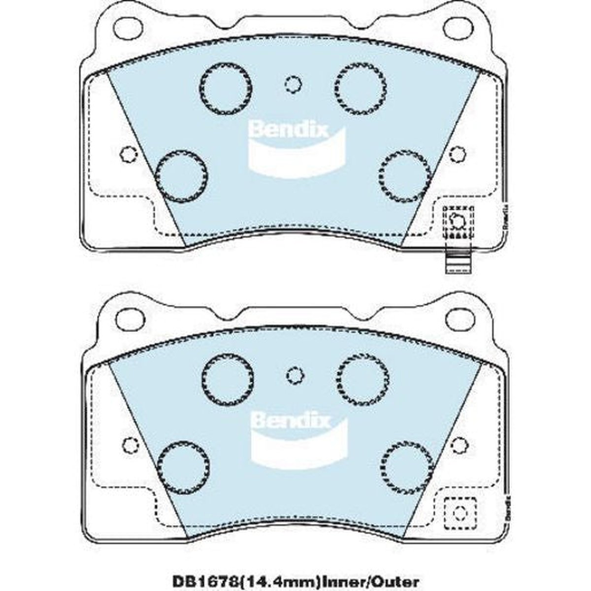 Bendix Heavy Duty Brake Pad Set Front DB1678 HD