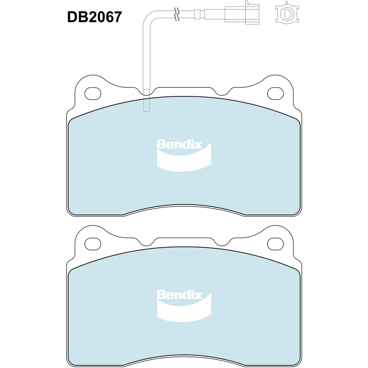 Bendix General CT Brake Pad Set Front DB2067 GCT