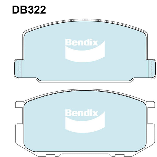 Bendix General CT Brake Pad Set Front DB322 GCT