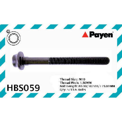 Payen Acl Head Bolt Set HBS059