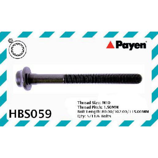 Payen Acl Head Bolt Set HBS059