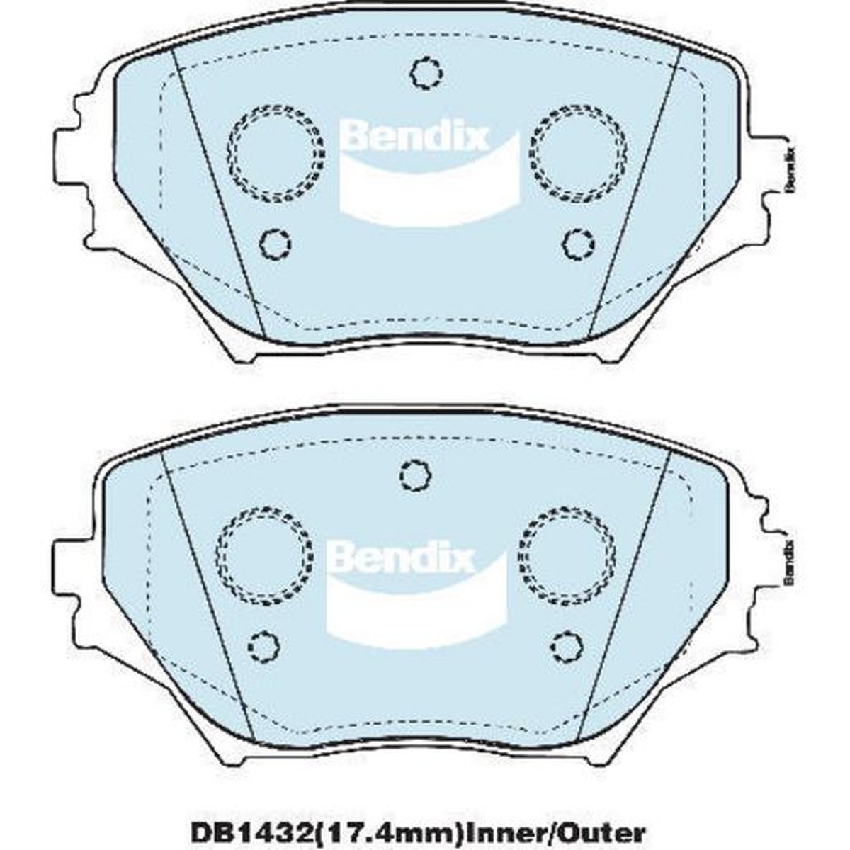 Bendix Heavy Duty Brake Pad Set Front DB1432 HD
