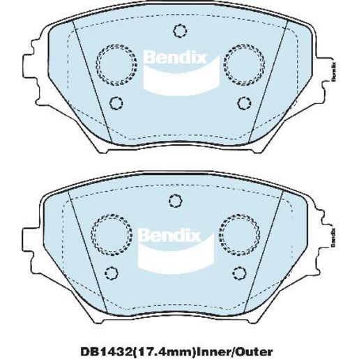 Bendix Heavy Duty Brake Pad Set Front DB1432 HD