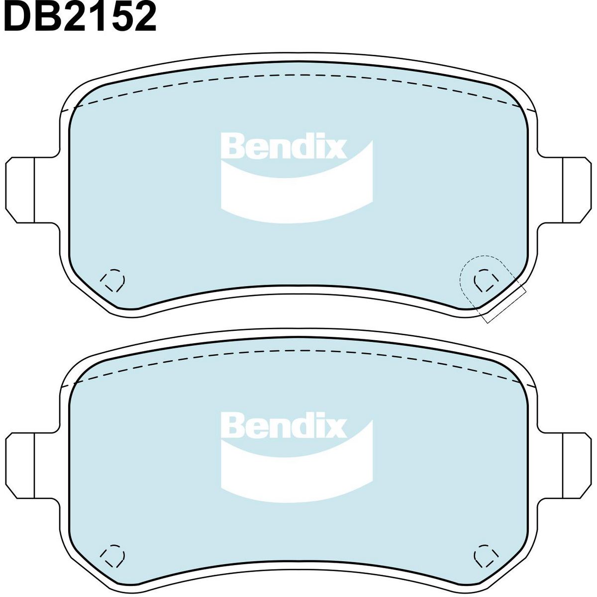 Bendix 4x4 Brake Pad Set Rear DB2152 -4WD