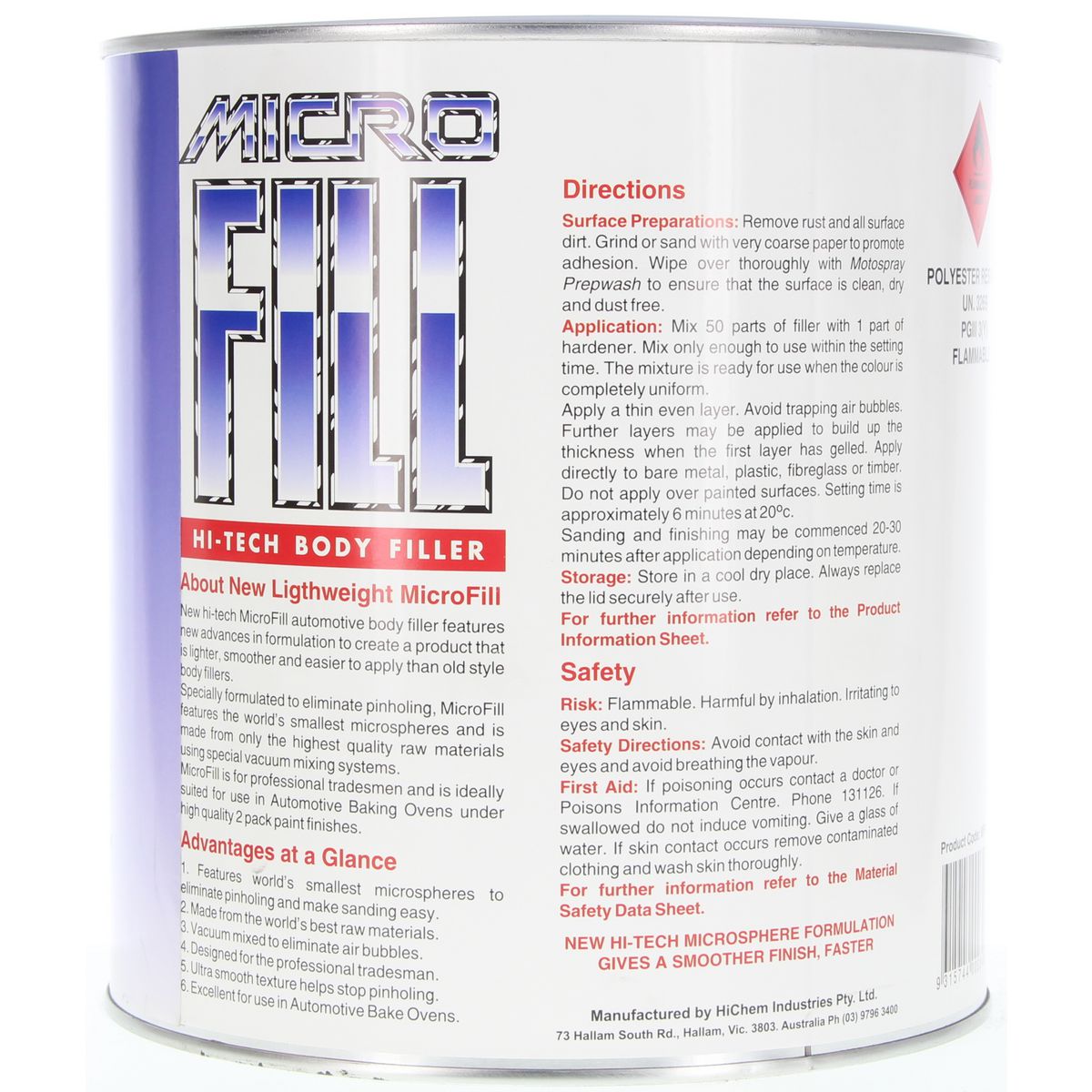Hichem Motospray Microfill 2 Pack Filler 4L MF4