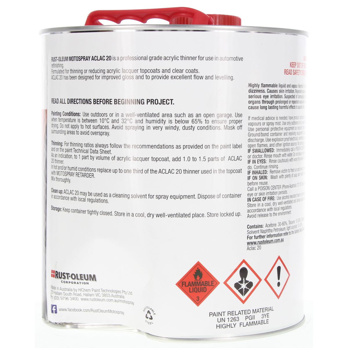HiChem Acrylic Thinner 4Ltr A204