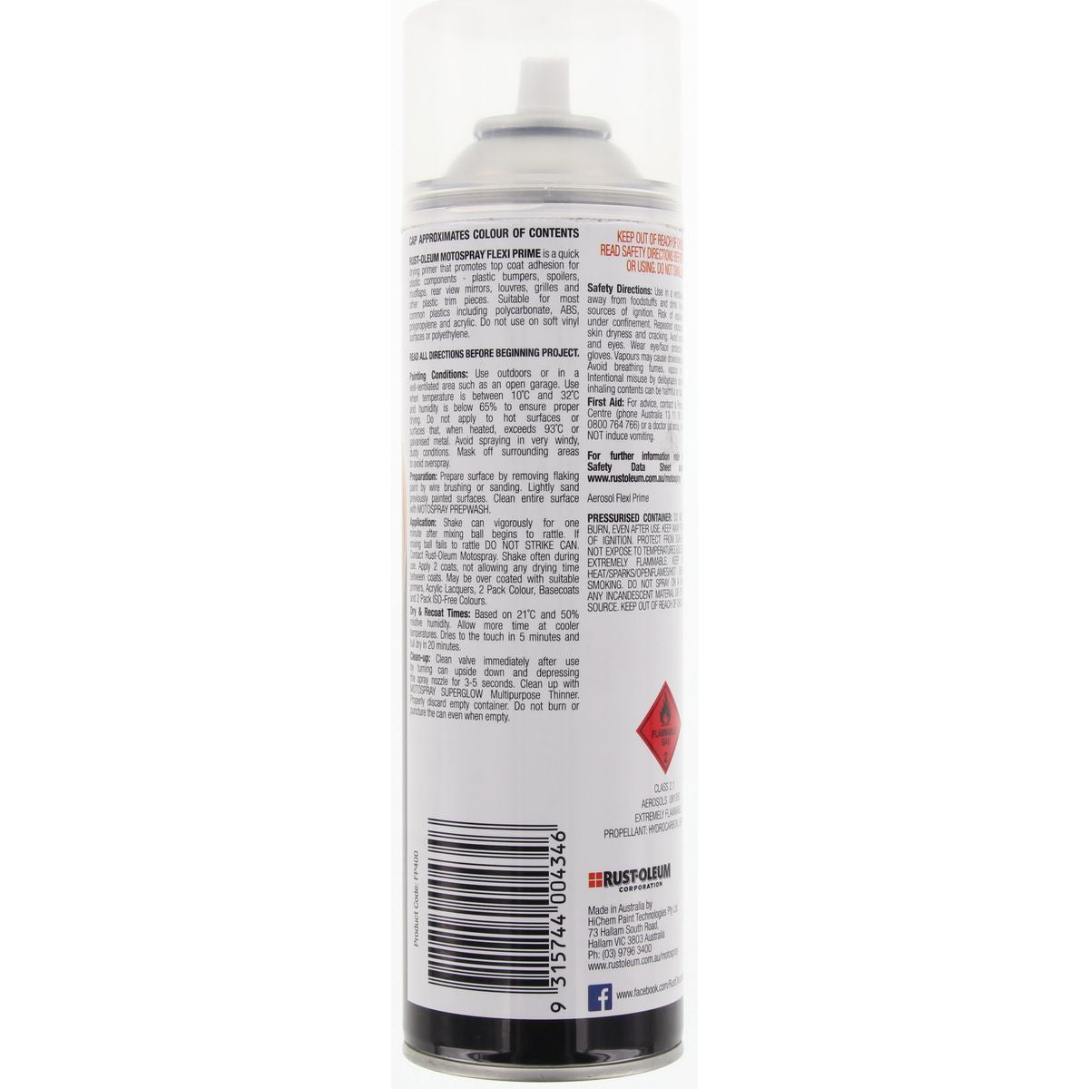 Hichem Motospray Flexiprime Plastic Adhesion Primer 400G FP400