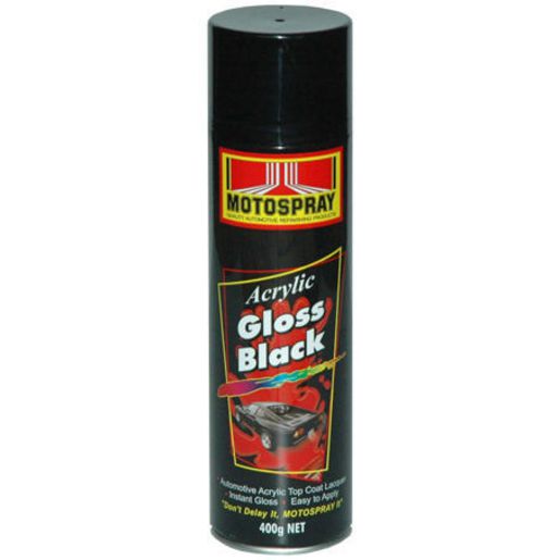 HiChem Motospray Acrylic Gloss Black 400G GB400