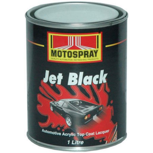 HiChem Motospray Acrylic Gloss Black 1Ltr JB1
