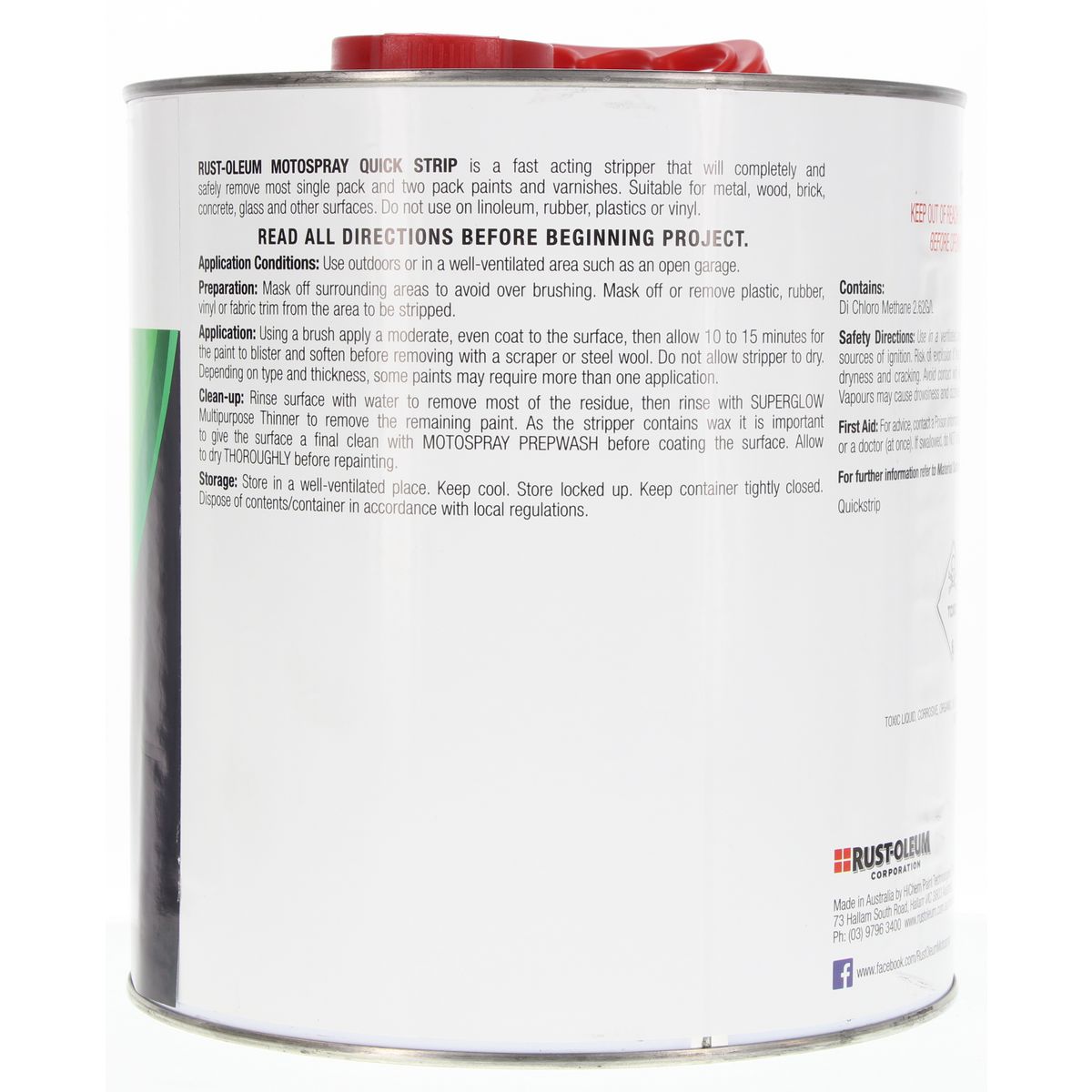 HiChem Motospray Quickstrip Paint Stripper 4Ltr QS4