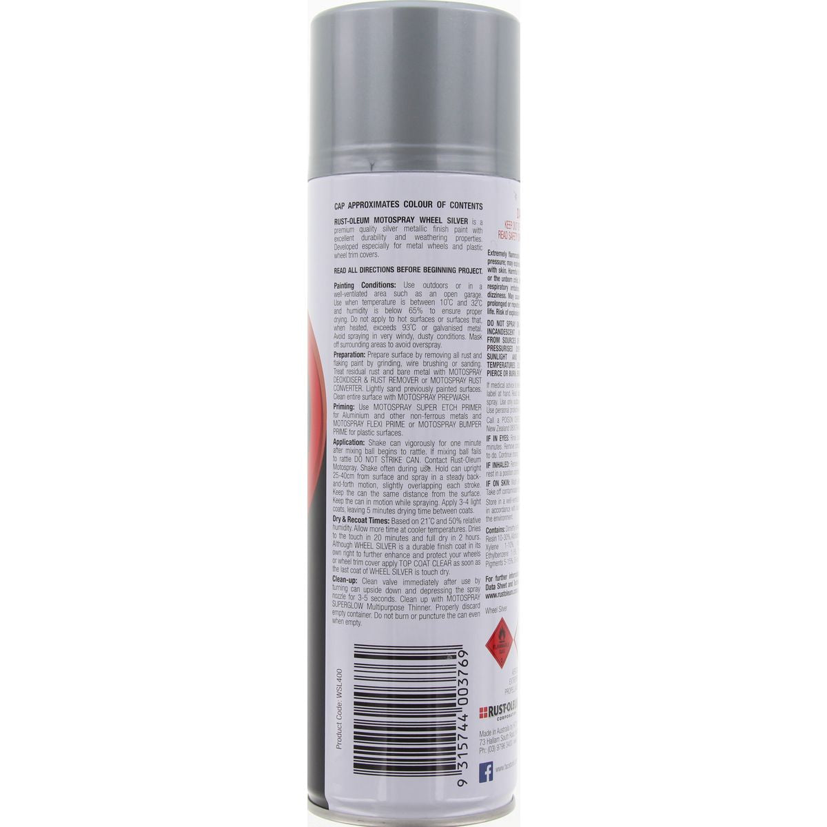 HiChem Motorspray Acrylic Wheel Silver 400G WSL400