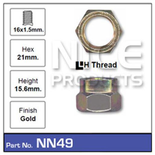 Nice Products Hub Nuts Pair NN49