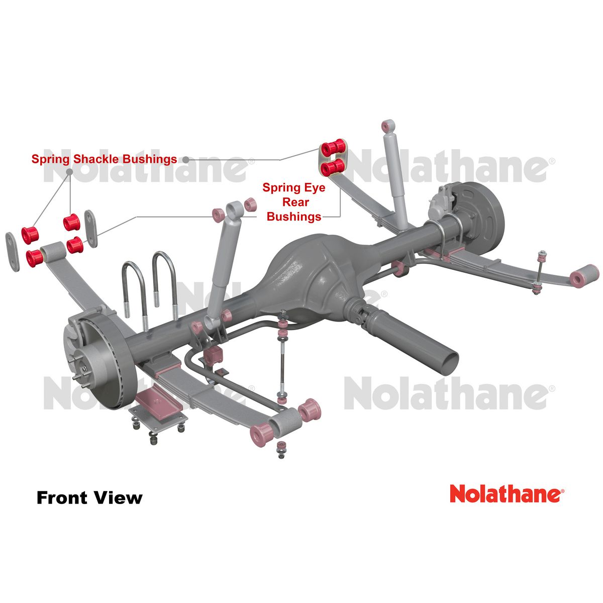 Nolathane Rear Spring Eye Rear And Shackle Bushing Kit 47405