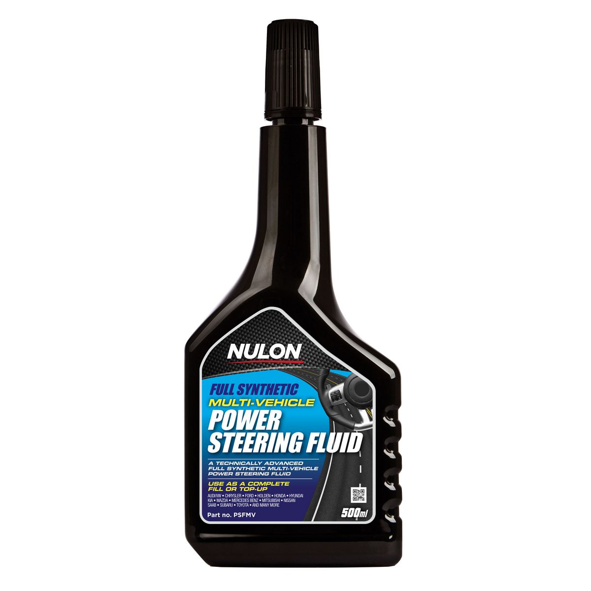 Nulon Multi-Vehicle Power Steering Fluid 500ml Full Synthetic PSFMV