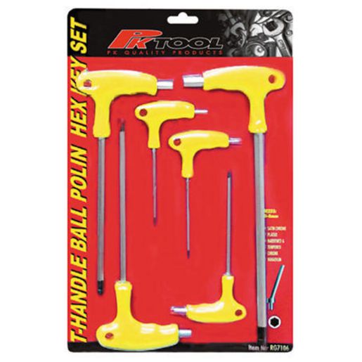 Pro-Kit T Handle Ball Point Hex Set 7Pc RG7106