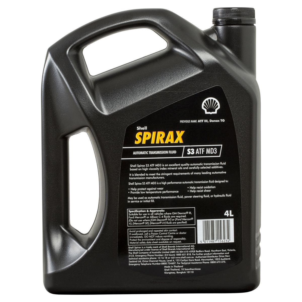 Shell Lubricants Spirax S3 Automatic Transmission Fluid MD3 4L 300011799