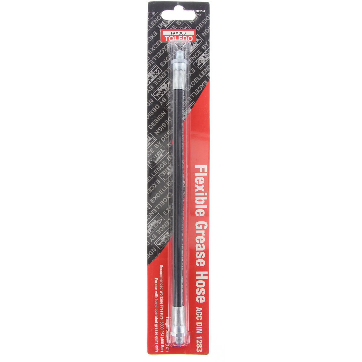 Toledo Flexible Grease Hose 300mm 305234