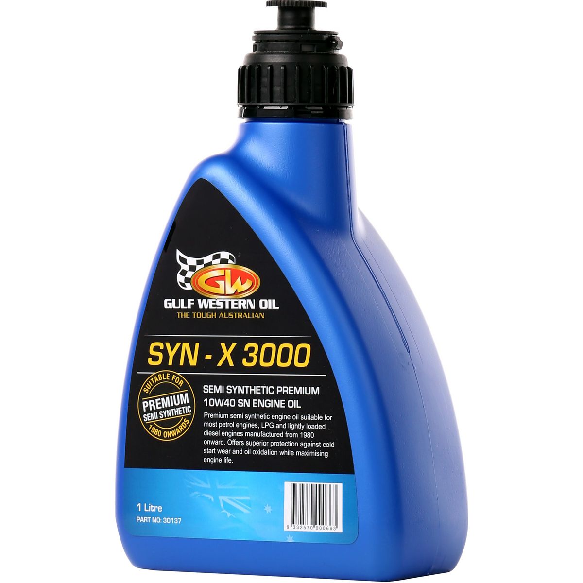 Gulf Western Synthetic X 3000 Semi Synthetic 10W-40 Engine Oil 1L 30137