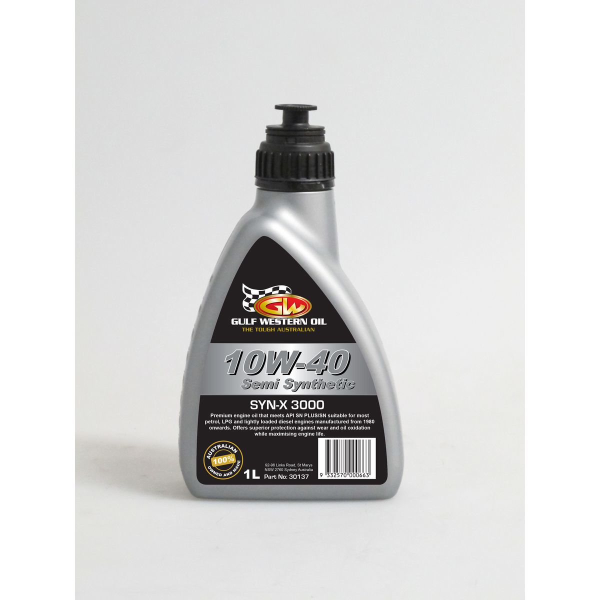 Gulf Western Synthetic X 3000 Semi Synthetic 10W-40 Engine Oil 1L 30137