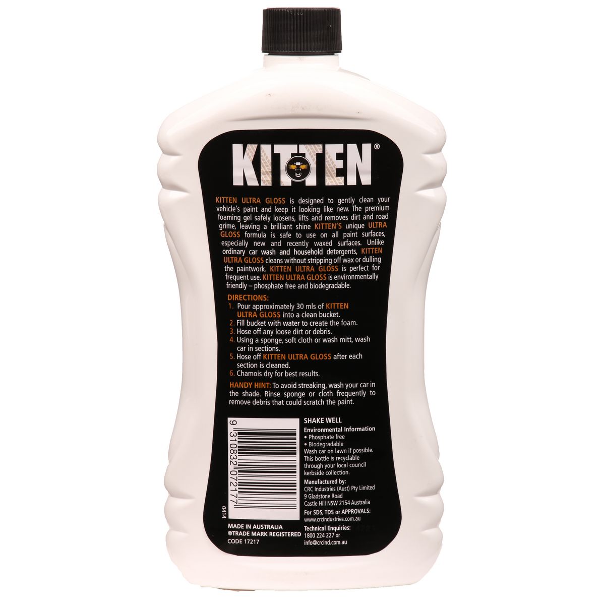 Kitten Ultra Gloss Car Wash 1Ltr 17217