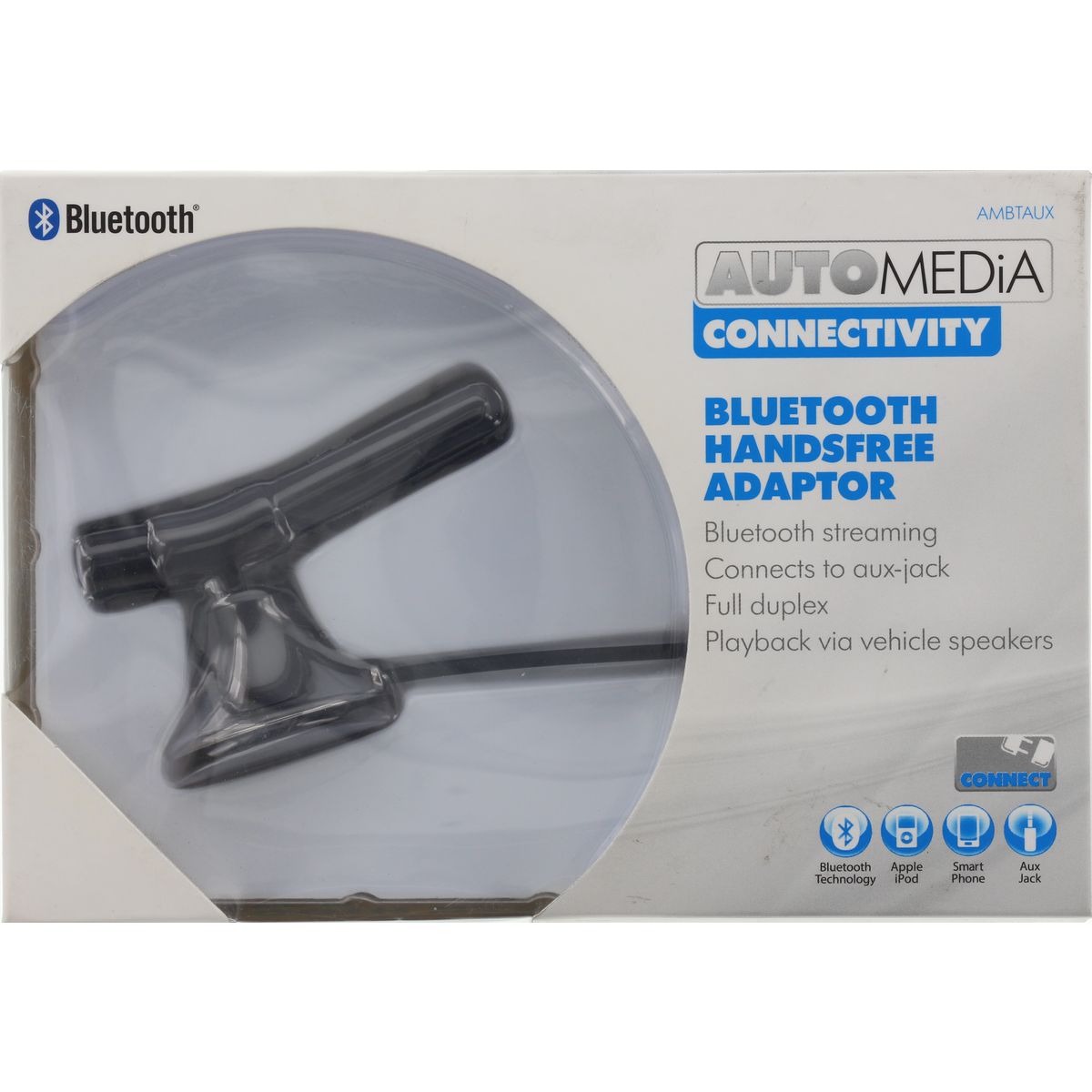 Automedia Bluetooth Hands Free Auxiliary In Adaptor AMBTAUX