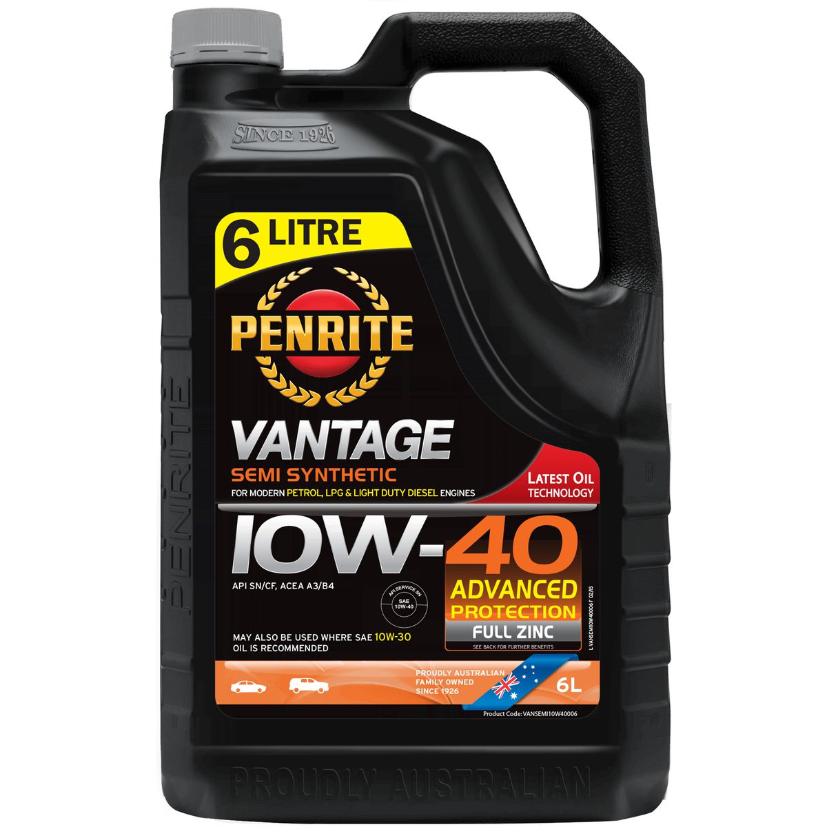 Penrite Vantage Semi Synthetic 10W-40 Engine Oil 6L