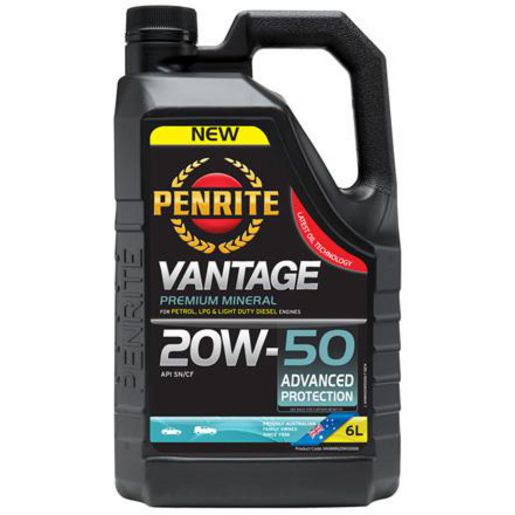 Penrite Vantage Premium Mineral 20W-50 Engine Oil 6L VANMIN20W50006