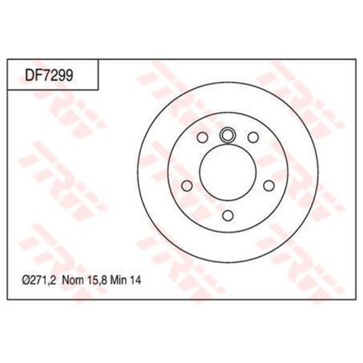 TRW Disc Brake Rotor 271Mm DF7299S