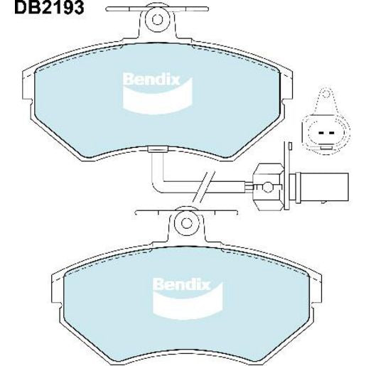 Bendix Brake Pads Set - Euro+ Inc Wear Sensor DB2193EURO