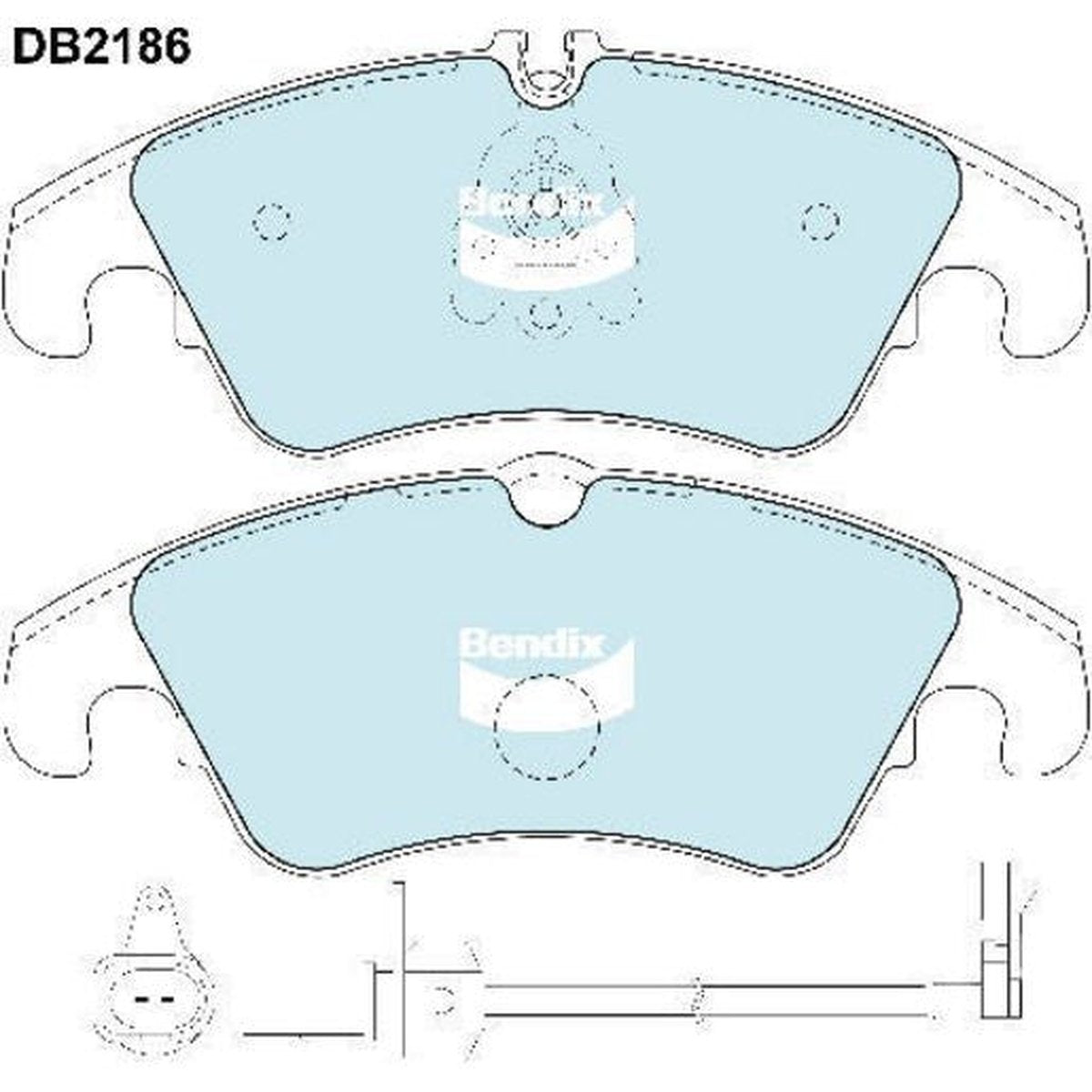 Bendix EURO Brake Pad Set Front DB2186 EURO+