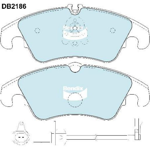 Bendix EURO Brake Pad Set Front DB2186 EURO+
