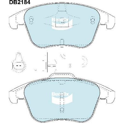 Bendix EURO Brake Pad Set Front DB2184 EURO+
