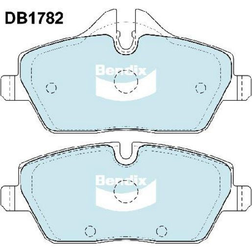Bendix EURO Brake Pad Set Front DB1782 EURO+