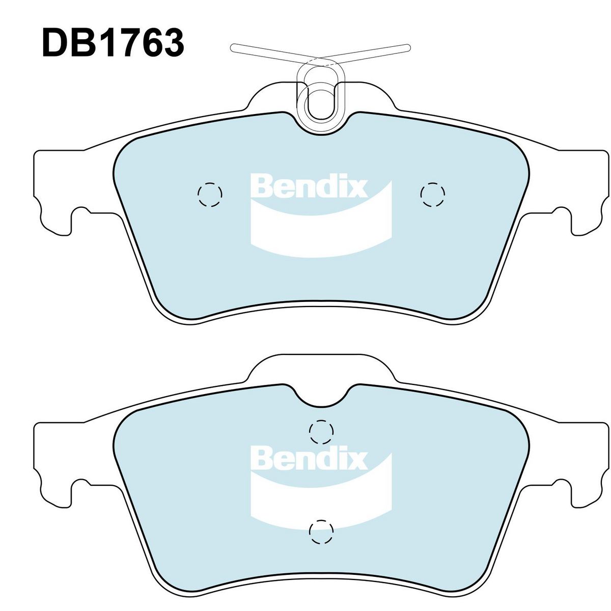 Bendix EURO Brake Pad Set Rear DB1763 EURO+