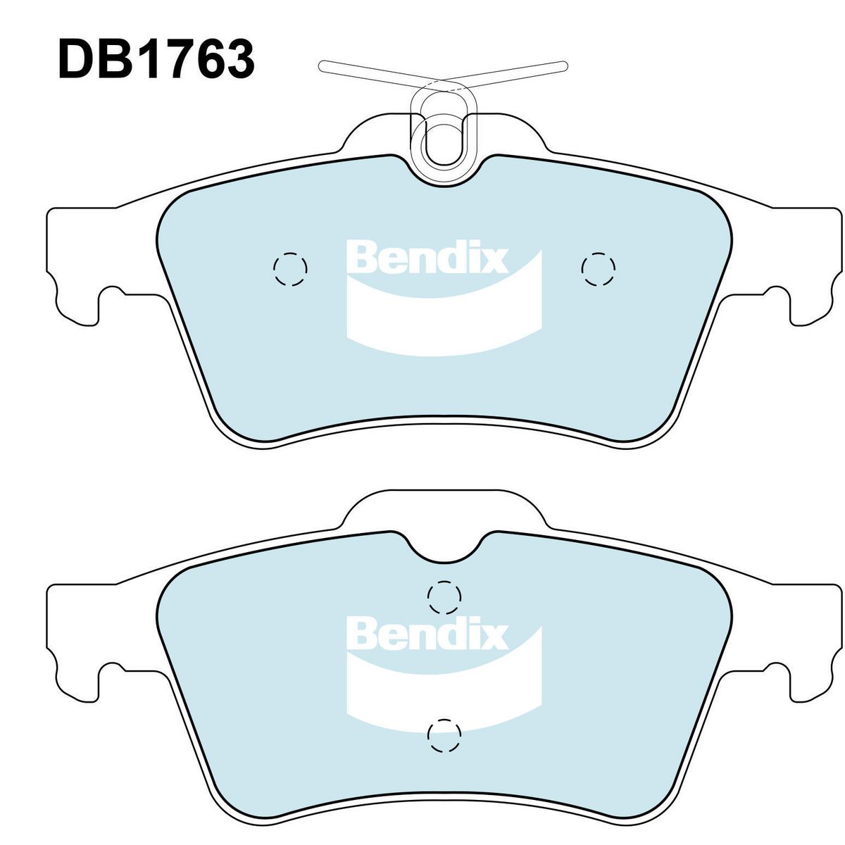 Bendix EURO Brake Pad Set Rear DB1763 EURO+