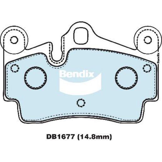 Bendix EURO Brake Pad Set Rear DB1677 EURO+