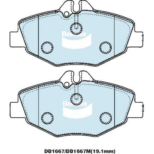 Bendix EURO Brake Pad Set Front DB1667 EURO+
